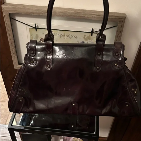 Fendi Dark Burgundy Leather Satchel - Picture 5 of 16
